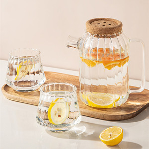 Théière en verre borosilicaté de grande capacité, couvercle en bois, écologique, style européen, résistant à la chaleur et au froid, pour le brassage de jus de lait - Product Image 3