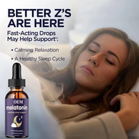Ausreson Gouttes de Mélatonine en Vrac, Complément Cérébral pour le Sommeil, Extrait Pur à 99%, Vitamine B6, Mélatonine Liquide pour l'Aide au Sommeil