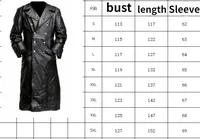 Manteau long en cuir PU noir de style allemand pour homme, uniforme classique