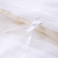 Ensemble de literie d'hôtel Hilton 5 étoiles en coton 100% à fibres longues 60S 4 pièces 300TC blanc rayé draps et housse de couette