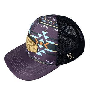 หมวกแก๊ป Rancho Original Aztec Toro 6 แผง ขนาดเดียวใส่ได้ทุกคน สำหรับทุกเพศ บรรจุภัณฑ์แบบกำหนดเอง ป้ายโลโก้หนัง - Product Image 2