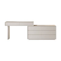 Table de toilette moderne et simple de style crème pour chambre à coucher, armoire de rangement d'angle mobile à double usage