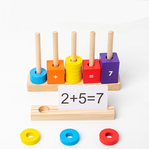 Bloques de Construcción de Madera para Contar Números, Rompecabezas de Formas, Bloques de Emparejamiento, Juguete Educativo de Matemáticas - Product Image 3