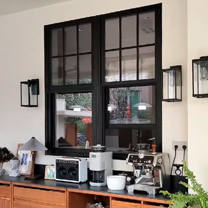 หน้าต่างบานเลื่อนแบบแขวนมาตรฐานอเมริกาเหนือ ดีไซน์สไตล์อเมริกาเหนือ กระจกสองชั้นประหยัดพลังงานประสิทธิภาพสูง ผลิตจากอะลูมิเนียม - Product Image 3