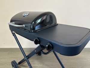 Table d'appoint pliable en métal moderne avec couvercle pratique à transporter <span class=keywords><strong>pour</strong></span> <span class=keywords><strong>terrasses</strong></span> extérieures Barbecue au gaz liquéfié Charrette à bras - Product Image 3
