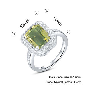 925 Серебряное винтажное квадратное кольцо из дымчатого кварца - Product Image 2