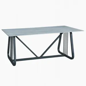 2023 итальянская модель обеденный стол в столовой мебель современная Глянцевая роскошь со спеченным камнем