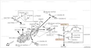 Guarnizioni insonorizzanti iniettori 13276-2W211 per Nissan Patrol GU ZD30 DDI (132762W211) - Product Image 2