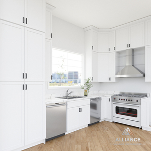 Armoire moderne en chêne blanc |   Armoires de cuisine style Shaker prêtes à assembler |   Meuble de cuisine en bois pour projets résidentiels aux États-Unis - Product Image 3