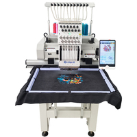 Nouvelle machine à broder informatisée Gensen entièrement automatique haute précision à 12/15 aiguilles, tête unique, engrenage à roulement 1200 tr/min, garantie 2 ans