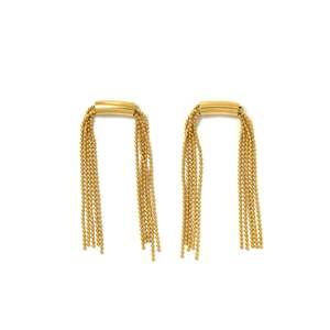 ต่างหูแฟชั่นแบบห้อย สแตนเลส 316L ชุบทอง PVD ทนทาน เป็นมิตรต่อสิ่งแวดล้อม - Product Image 1