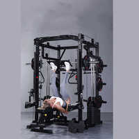 Appareil multifonctionnel pour exercices de gymnastique à domicile Équipement de station multifonction Smith Machine avec pile de poids