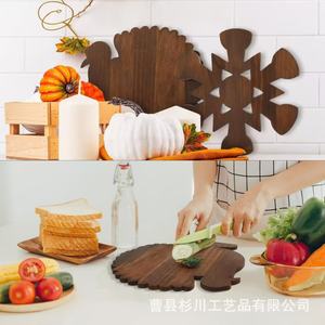 Tabla de Cortar Multifuncional de Madera de Acacia, Tabla de Quesos con Forma Navideña, Bandeja Irregular para Frutas, Decoración de Cocina - Product Image 4