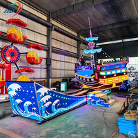 Manège Bateau Pirate en Fibre de Verre pour Enfants, pour Parcs d'Attractions Extérieurs, Fêtes Foraines et Parcs Thématiques