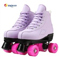 Patins à roulettes en gros EACH, patins à roulettes quad lumineux, personnalisation, location, chaussures de patinage en PU pour adultes, femmes, filles