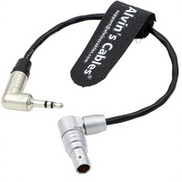 Câble Timecode Alvin's Cables Red Komodo Tentacle Sync 3.5mm TRS à angle droit rotatif EXT 9 broches mâle 20CM |   7,87 pouces