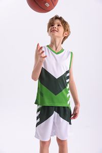 Conjunto de Uniforme de Baloncesto para Niños, Diseño Gráfico, Sin Mangas, Transpirable, Personalizado con Impresión Digital, Incluye Camiseta con Impresión Digital - Product Image 6