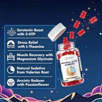 Gummies naturelles pour le sommeil à la fraise sans mélatonine, apaisantes et relaxantes, pour un sommeil réparateur chez l'adulte