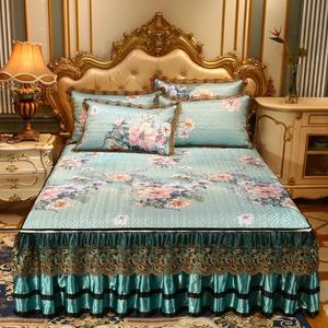 Heißer Verkauf Polyester Dekorative Bettdecke Blume Bett Rock Flora Bettwäsche Blätter Röcke - Product Image 5