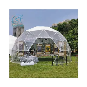 Gelembung Transparan Pesta Pernikahan Keluarga Gelembung Ruang Bening untuk Berkemah PVC Tenda Kubah