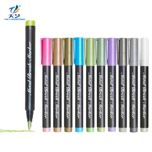 10 Colors Random Metallic Marker Pens Glitter Painting Pens for Card Making Scrap booking Painting