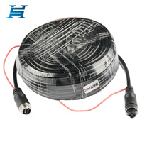 Câble d'extension pour connecteur aviation GX12 4 broches, blindé en cuivre, 3, 5, 10, 15, 20 m, pour systèmes de vision à 360 degrés avant et arrière.