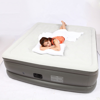 Matelas pneumatique avec pompe intégrée - Matelas gonflable double hauteur pour le camping, la maison et les voyages portables, taille King