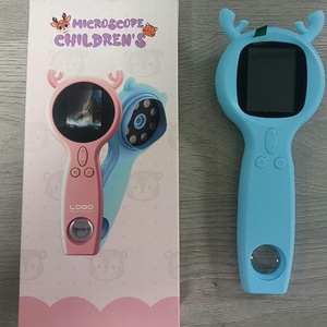 Детский пластиковый микроскоп для домашнего обучения, увеличительное стекло с 2-дюймовым IPS-экраном, портативный микроскоп с 500-кратным увеличением - Product Image 4