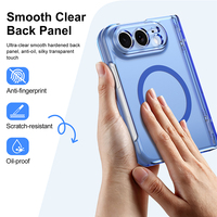 Nouvelle coque magnétique transparente anti-jaunissement pour iPhone DUO, coque arrière rigide en PC avec protection d'écran avant pour Samsung Z Fold 8