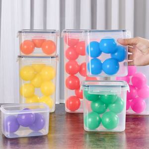 4 Pack Square Airtight Food <b>Storage</b> Bottles Lids Leak Proof BPA Free Plastic <b>Camping</b> Kitchen Pantry Organizer Cereal Flour Sugar - Product Image 2