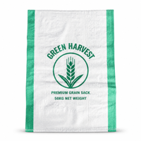Sacs tissés en polypropylène (PP) imprimés sur mesure pour l'emballage du riz, des légumineuses et du maïs - 25 kg et 50 kg - Diverses couleurs