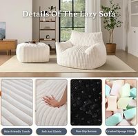 Direct usine : Ensemble de canapés compressés en boîte, Fauteuil pouf en mousse à mémoire de forme, Meubles de salon modulaires sectionnels emballés sous vide