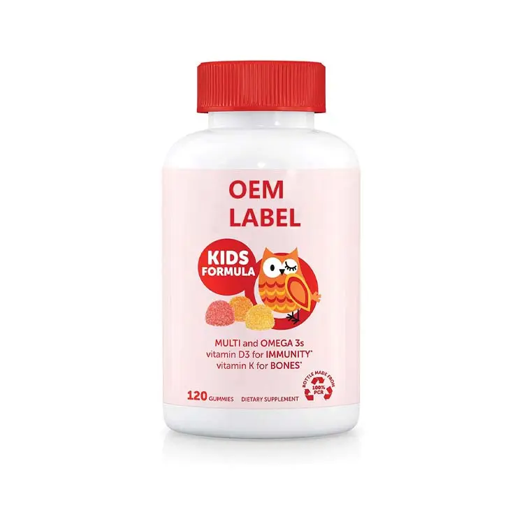 Private Label Kids Formule Daily Gummy Multivitamine Gezondheidszorg Supplementen Voedingssupplement Geen Synthetische Kleuren