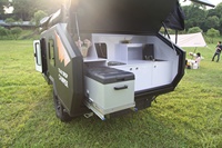 ECOCAMPOR Standard Max LED Mini caravane Teardrop Travel Trailer avec salle de douche à suspension indépendante pour les aventures en plein air
