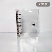 Classeur personnalisé à feuilles mobiles A6/A7/A5 en PVC transparent Pages de couverture personnalisées Style imprimé Cahier de rangement étanche Manuel