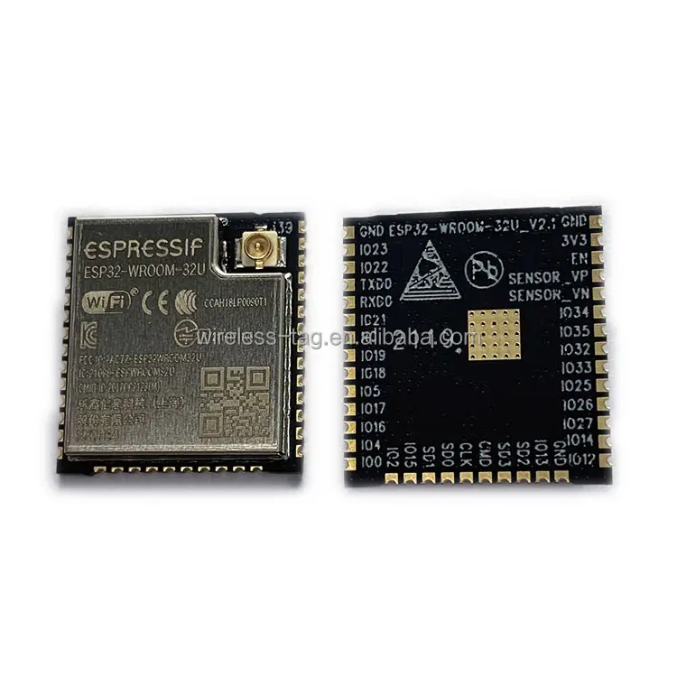 Esprestif Modul Esp32 Asli ESP32-WROOM-32U Wi-Fi + BT + Modul BLE MCU AP6212 Chip ESP32-D0WDQ6 Dual Core Antena U.FL