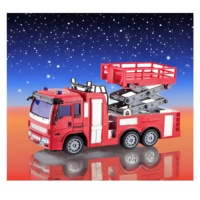 KK Nouveau 4WD Télécommande Camion de Pompiers Jouet avec Lumière Câble USB Inclus RC Ingénieur Voiture Jouet pour Enfants