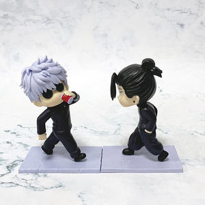 Nouvelles figurines de style urbain debout, 2 styles, le plus fort duo, 11 cm, Chibi Gojo <span class=keywords><strong>Satoru</strong></span> Geto Suguru avec lunettes de soleil, ornements de voiture - Product Image 2