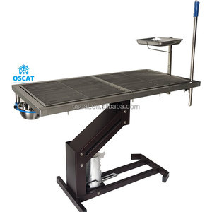 Table vétérinaire OSCAT Table de chirurgie vétérinaire hydraulique électrique avec dessus en maille <span class=keywords><strong>et</strong></span> support de perfusion - Product Image 1