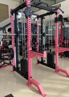 Salle de sport à domicile, appareil multifonctionnel, rack à squats, cage de musculation, croisement de câbles, machine Smith, acier, pile de poids de 75 kg*2