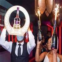 Présentoir de bouteille en acrylique LED en forme de guitare pour Tequila Don Julio, Vodka, Whisky, Vin, Miami Lounge