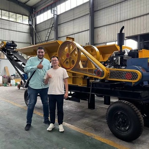 Direkt vom Hersteller: Tragbarer mobiler PE400x600 Diesel-Backenbrecher mit Vibrationsförderer und Förderband - Product Image 5