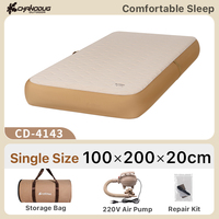 Matelas pneumatique en TPU haute durabilité avec pompe à pied intégrée, lit d'appoint portable pour camping et randonnée en extérieur