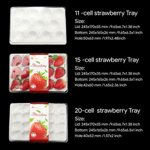 Cajas de Embalaje Transparentes Desechables con Bandejas Interiores de EVA para Fresas y Frutas, Personalizables, de Plástico de Grado Alimenticio - Product Image 5