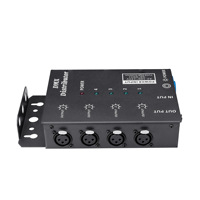 Répartiteur de signal DMX 4 voies, amplificateur de signal d'éclairage de scène opto-isolé, barre pour performance de mariage, alliage de zinc, indice de protection IP65
