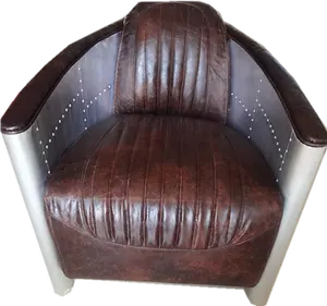 Industrielle Retro Leder Einzels ofa Stuhl KTV Bar Vintage Aviator Aluminium Sessel Stühle