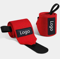 Bandes de compression élastiques rembourrées pour fitness, gym, yoga, powerlifting, haltérophilie, avec logo personnalisé, bandages de levage de poids, bandes de maintien pour poignets, pour hommes