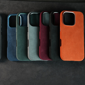 Ốp điện thoại da nhân tạo có logo tùy chỉnh dành cho <span class=keywords><strong>iPhone</strong></span> 17/16/15/14/13/12 chất liệu Alcantara - Product Image 3