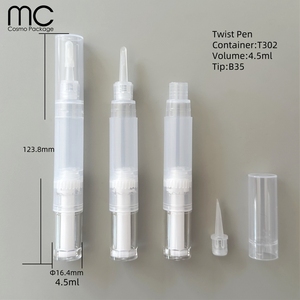 T302+B35 Nuevo Set de Lápices Aplicadores de Aceite para Cutículas de Plástico Vacíos de 5ml y 4ml para Cuidado de Uñas, Envase Cosmético, Lápiz Giratorio para Aceite de Cutículas - Product Image 3