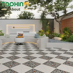 Dalles de sol pour cour extérieure, antidérapantes, pavés 600x600, pierre frittée, résistantes aux acides, à emboîtement, pour villa, terrasse, jardin, garantie 5 ans - Product Image 2